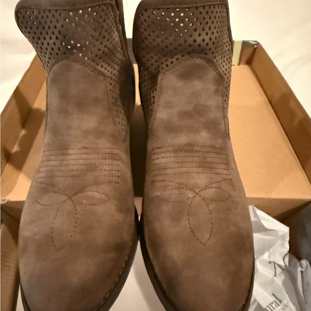 Brown Suede Ankle Boots